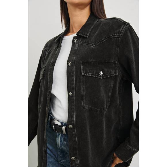 NEW RAILS august shirt jacket in faded black - Picture 2 of 4